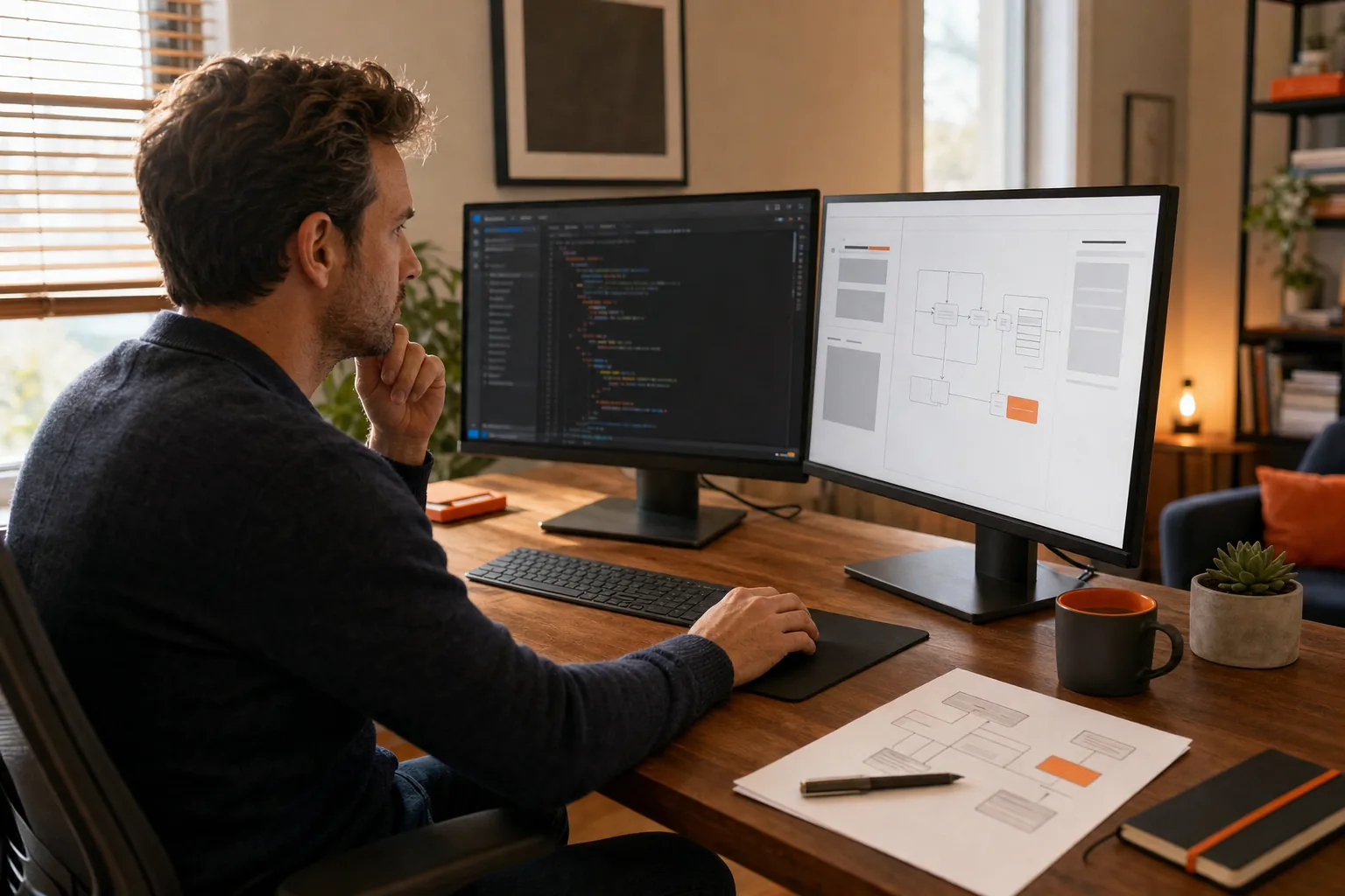 Founder testing a secure SaaS MVP and its customer workflow.
