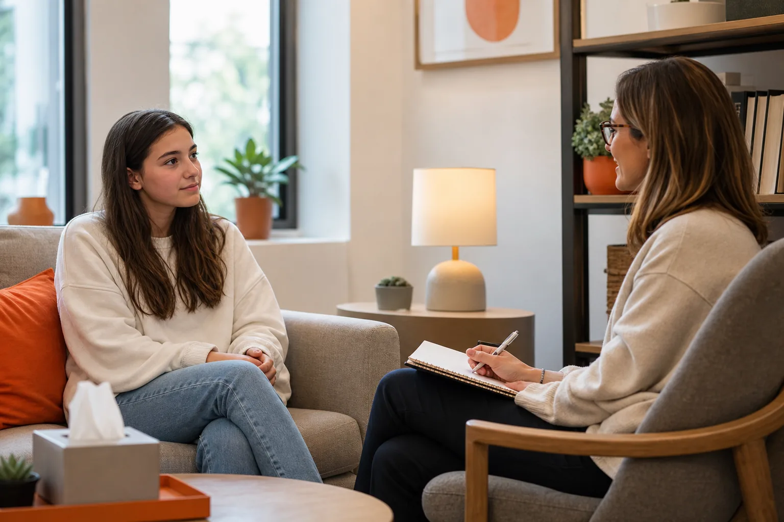 Teen therapy session in Cincinnati office