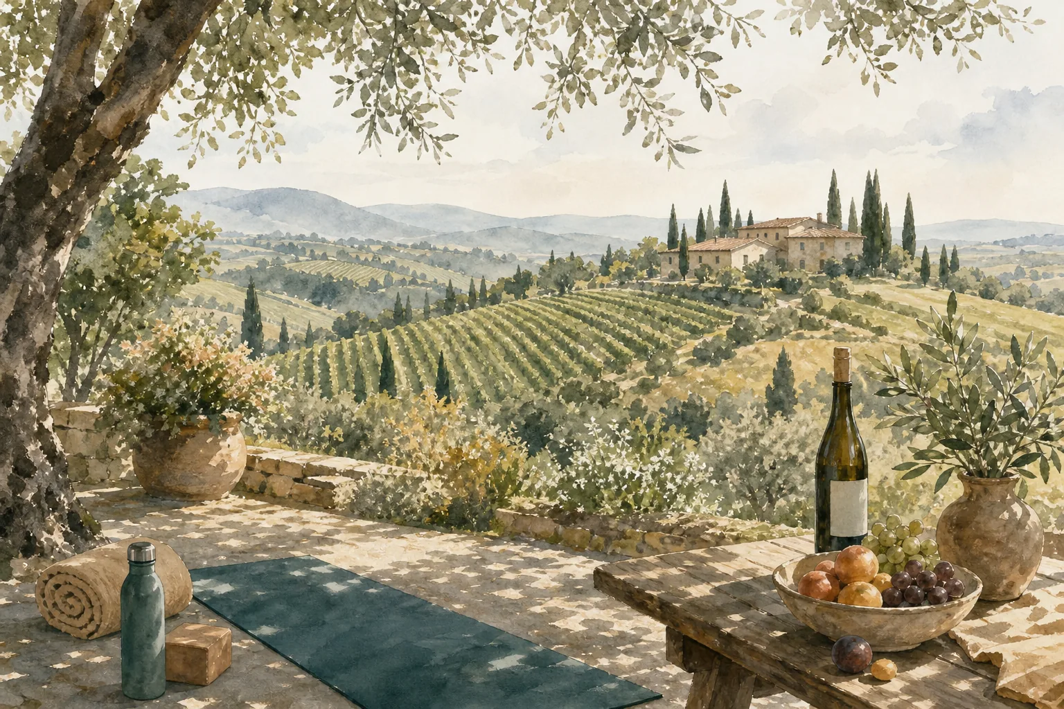 Four day yoga multisport holiday Tuscan countryside