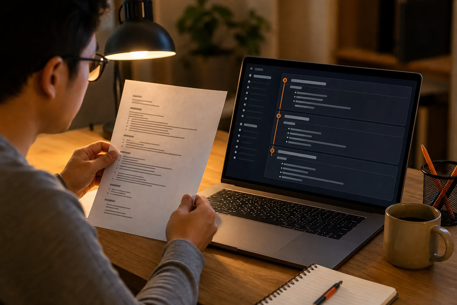 Resume parsing extracting software engineering skills and work history for behavioral interview preparation.