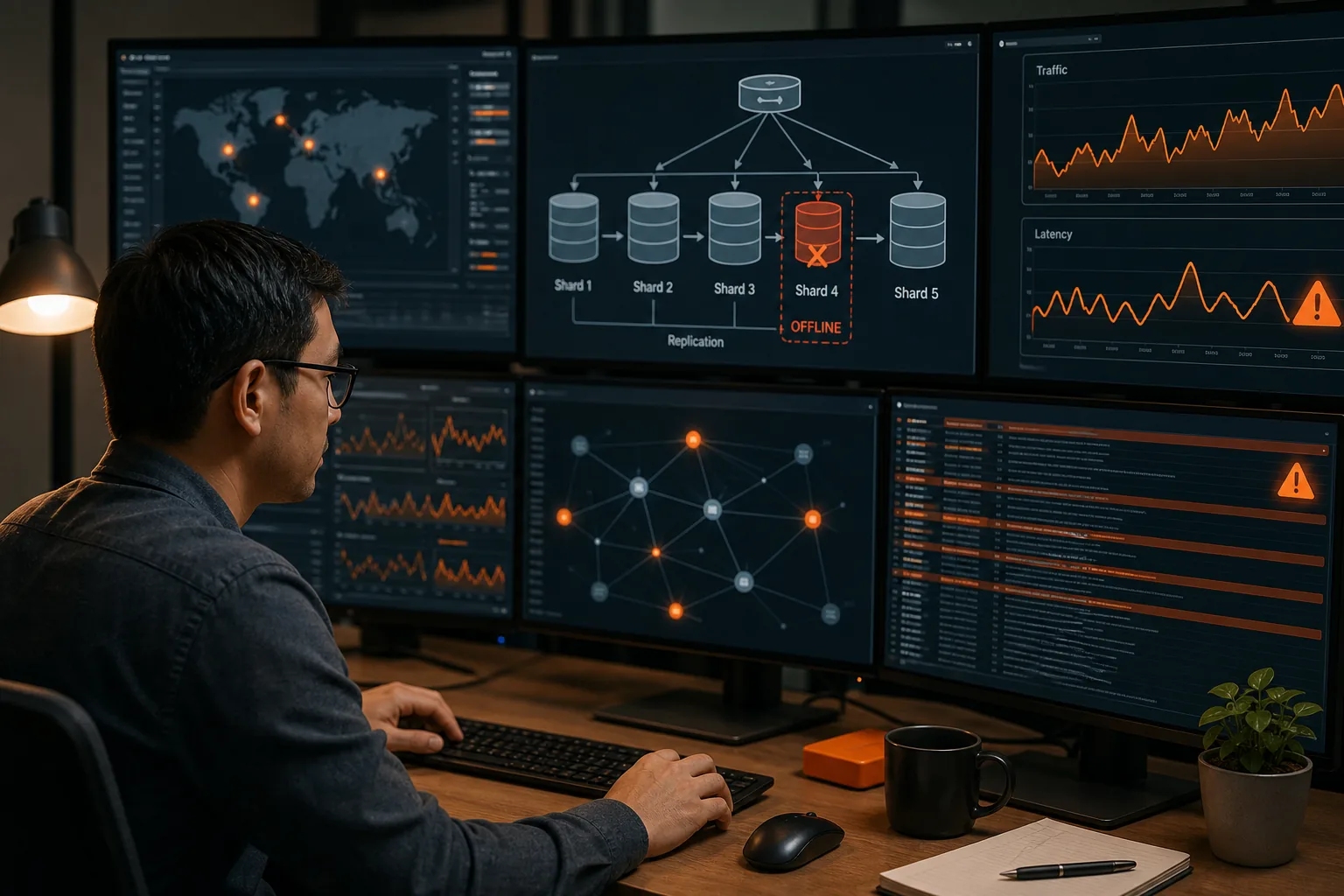 Database sharding failure and consistency drill lab