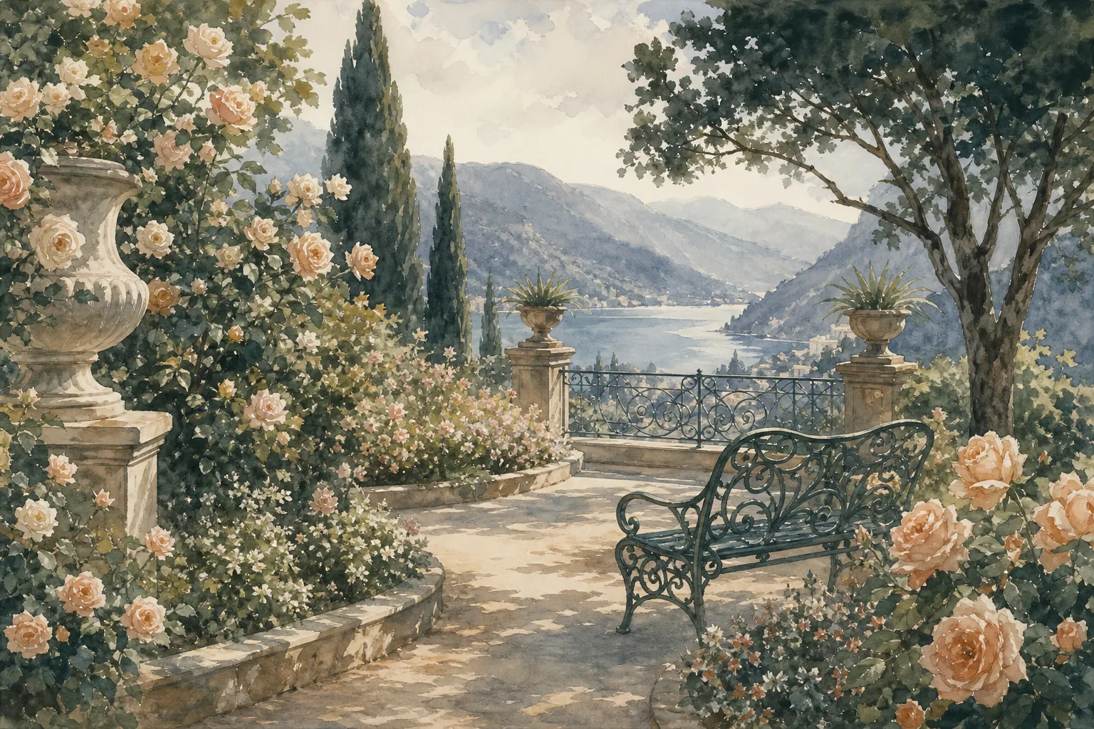 Art Nouveau garden in Brunate