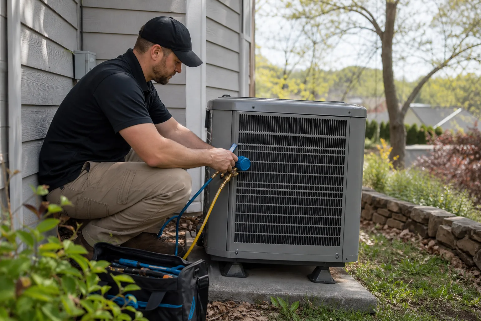 Spring HVAC replacement planning in Auburn, California.