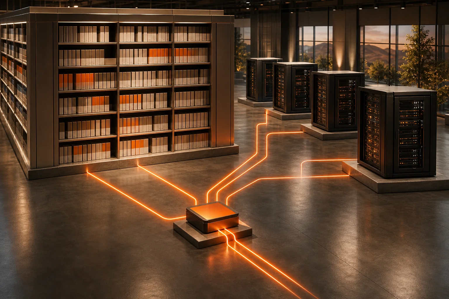 Database sharding distributes data across separate database servers