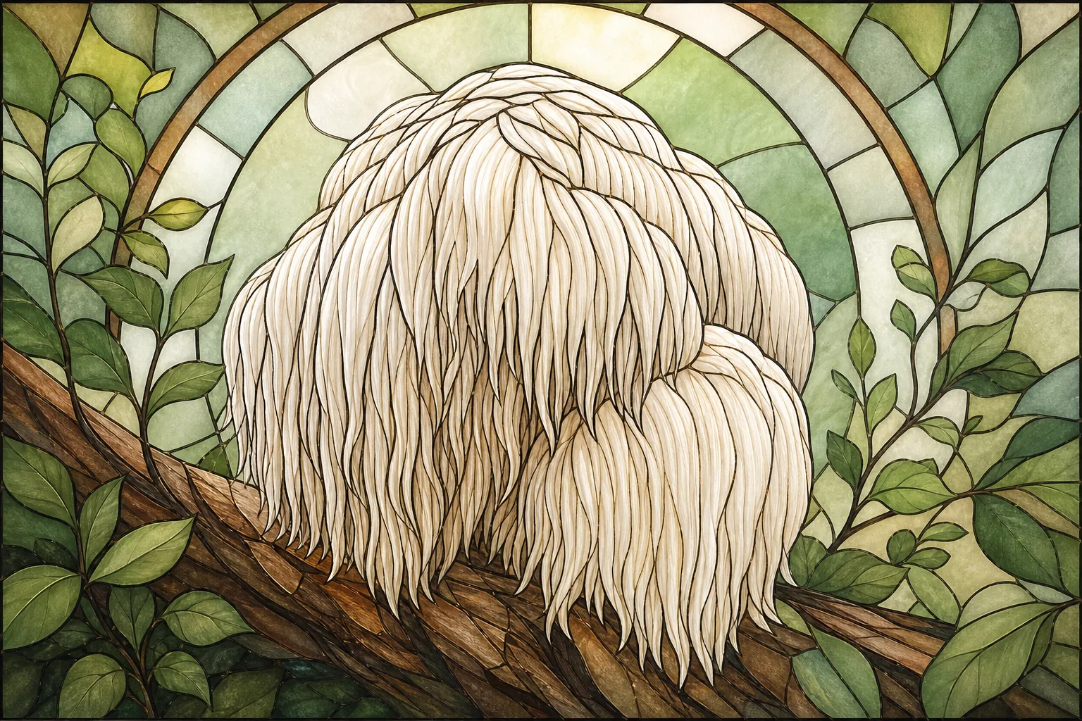 Lion's mane mushroom benefits illustration