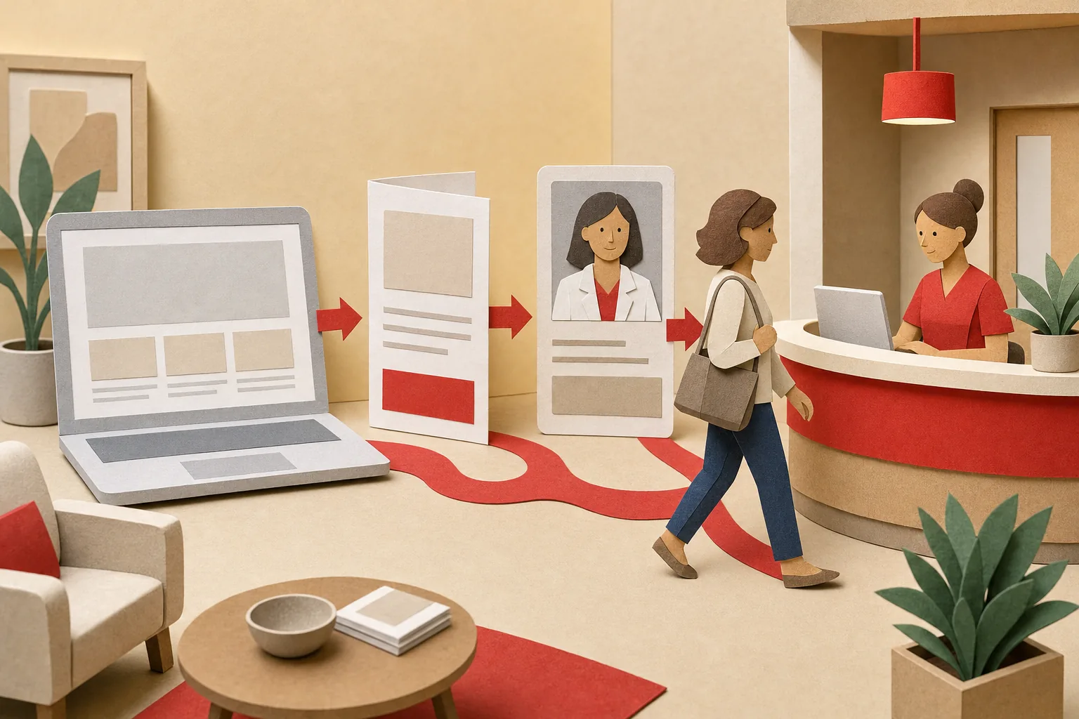 Healthcare marketing connects patient education, provider information, and appointment access.