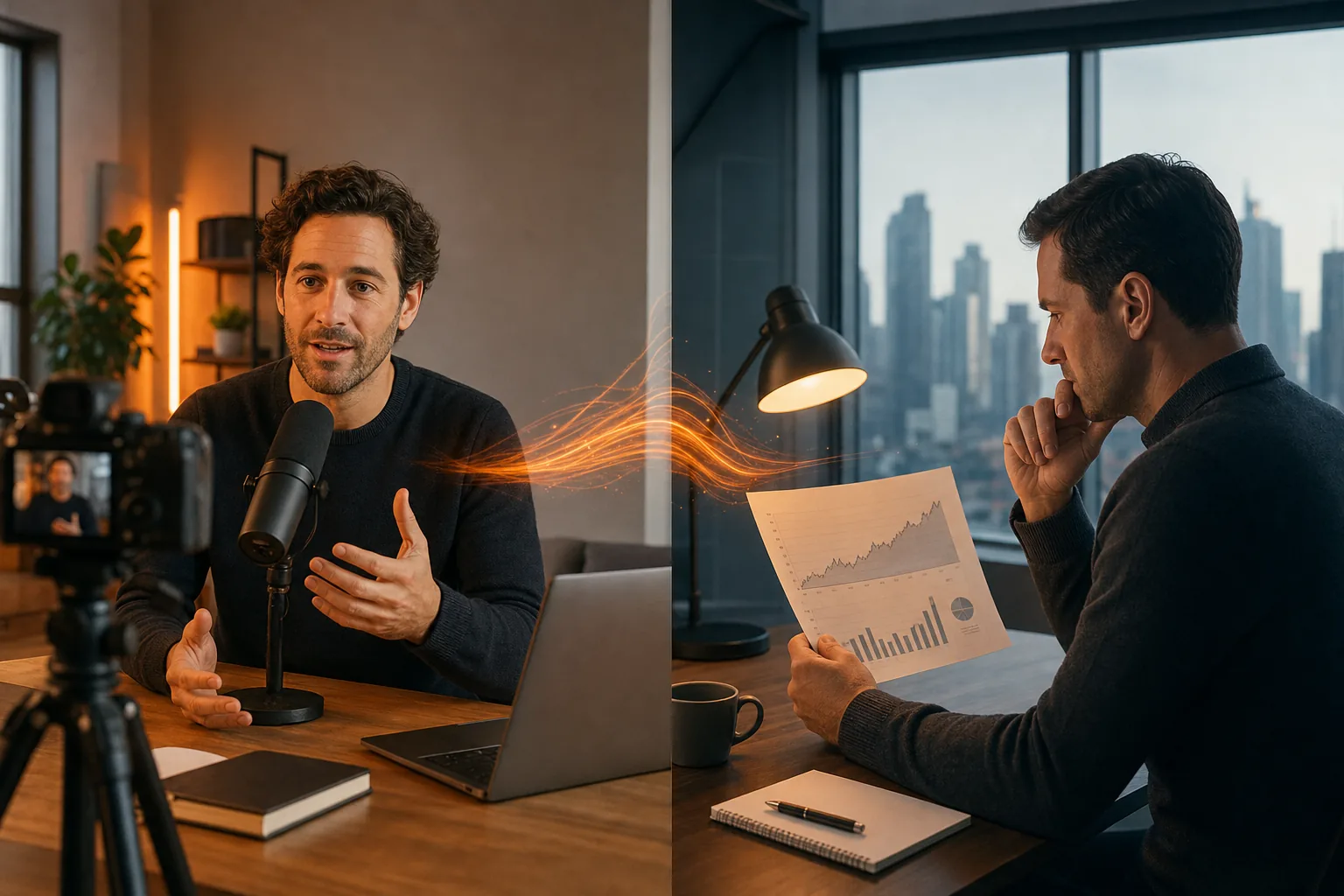 Comparing founder interview podcasts with SaaS acquisition discussions