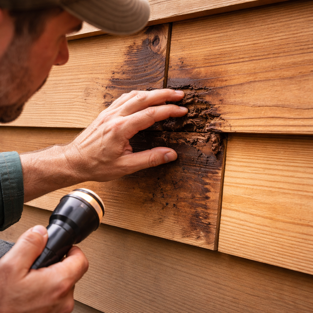 cedar siding inspection for repair cost assessment