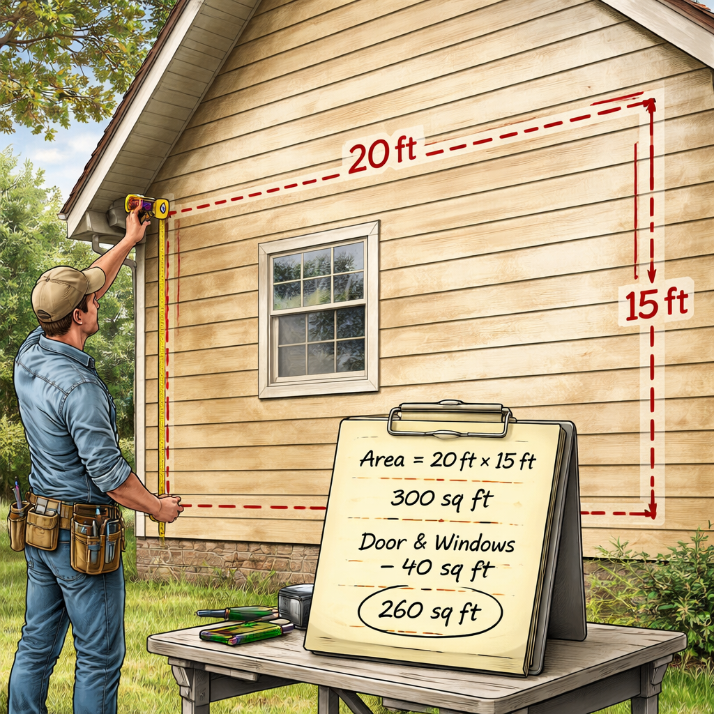 measuring siding area for budgeting cedar siding repair cost