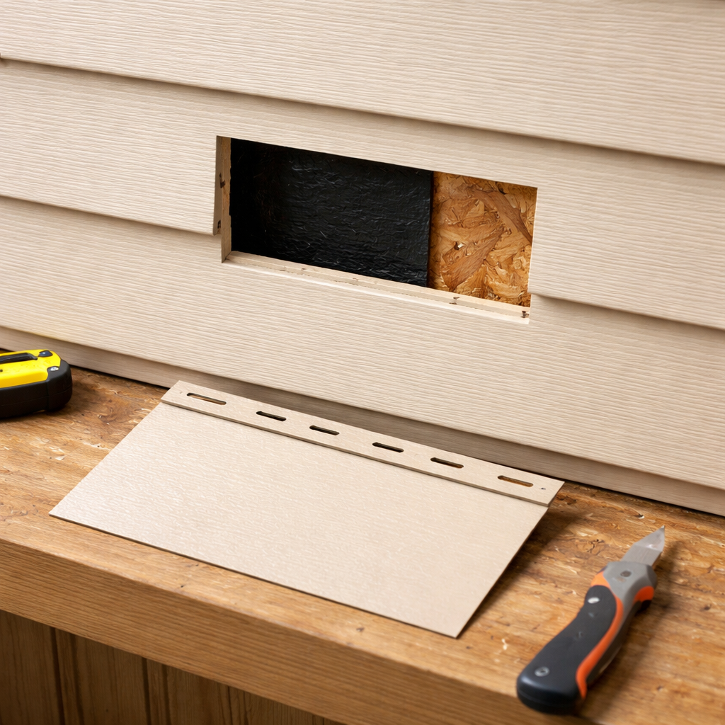 how to repair vinyl siding holes patch preparation