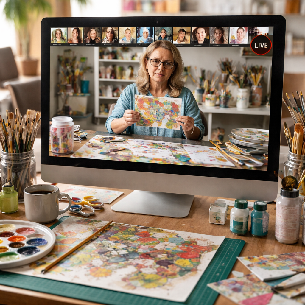 live mixed media workshop online