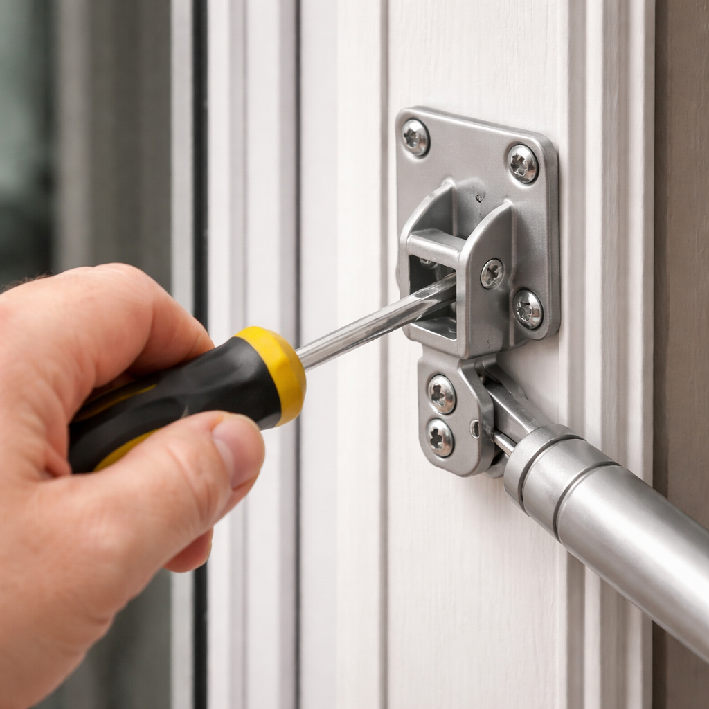 installing storm door closer bracket on a door frame
