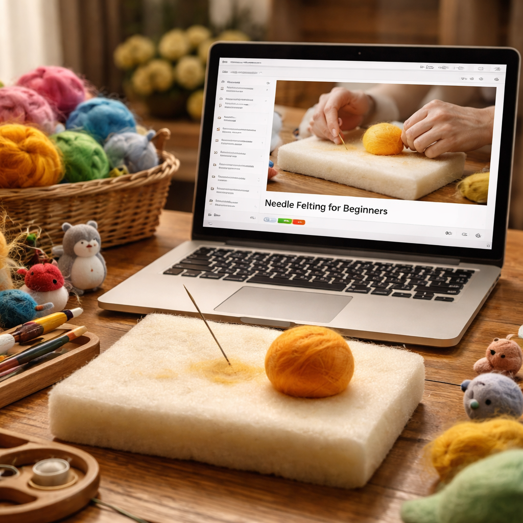 needle felting classes online workspace