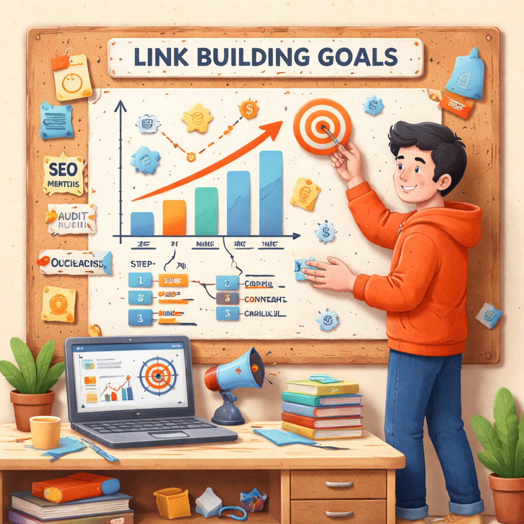link building for startups goal setting diagram