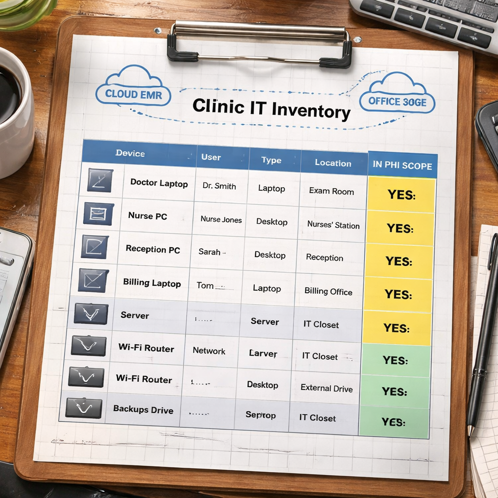 hipaa security assessment scope inventory illustration