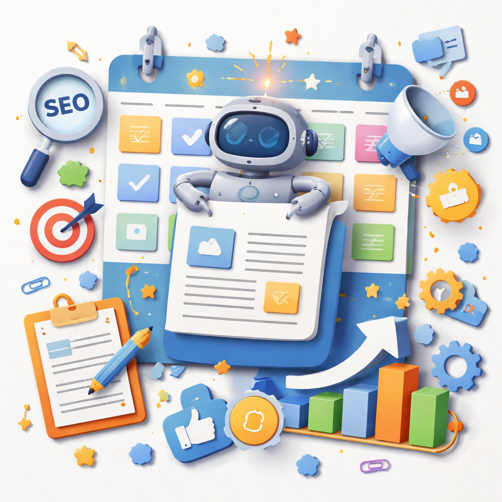AI blog writing tool automating content calendar workflow
