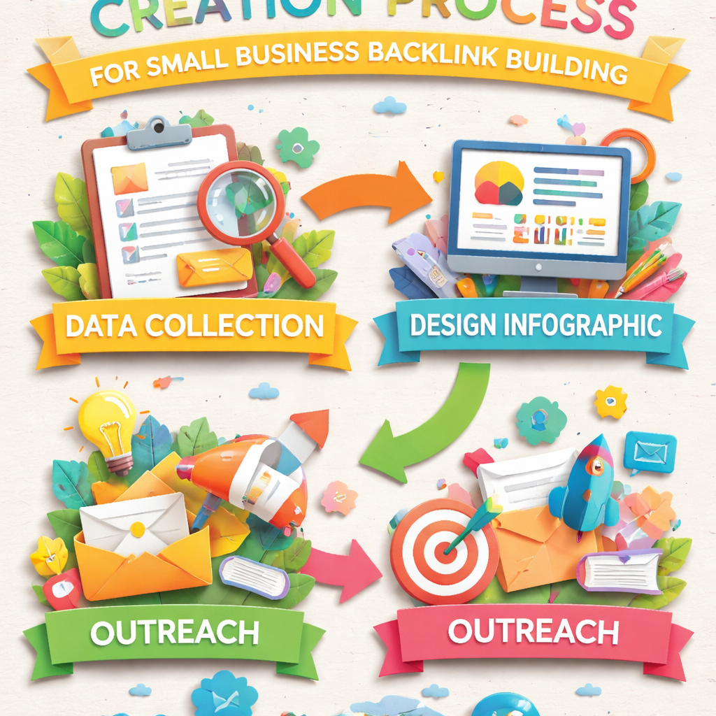 infographic creation process for small business backlink building