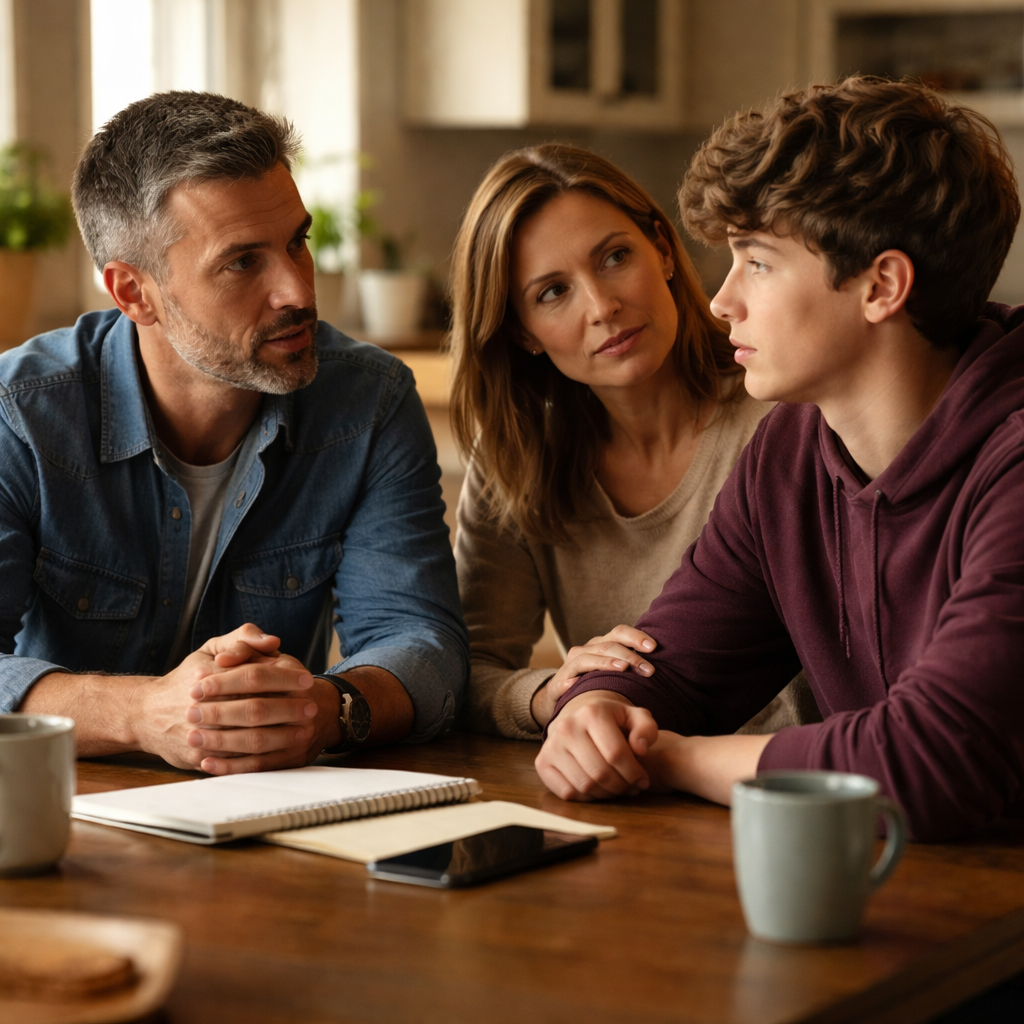 family empathy conversation during teen intervention