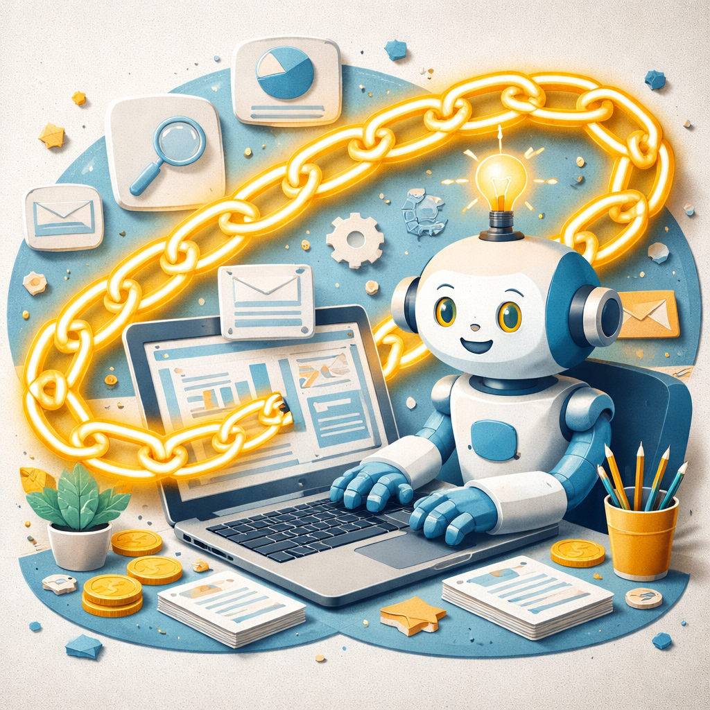 automated content and backlink networks ROI illustration