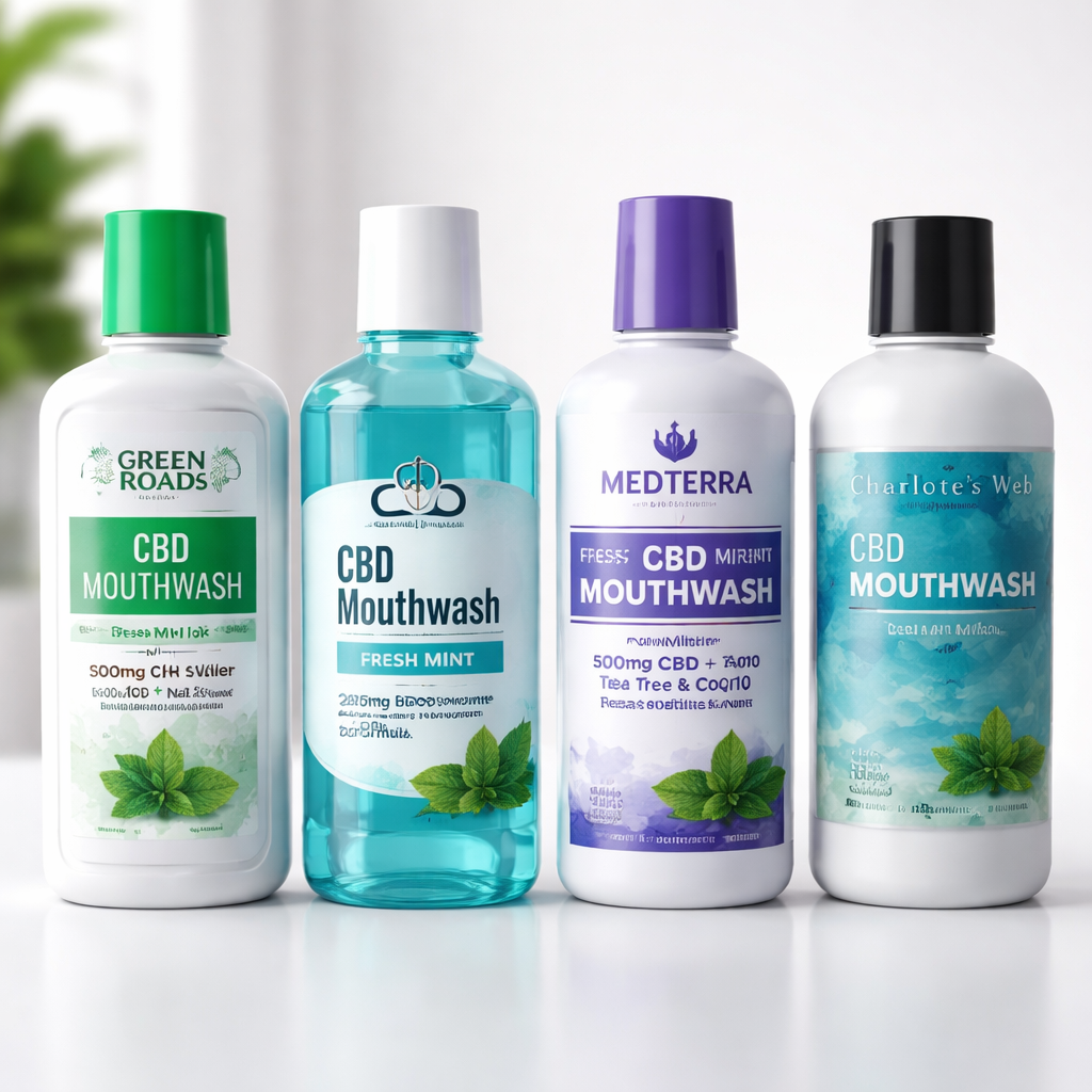 Comparison of four CBD mouthwashes for sensitive gums