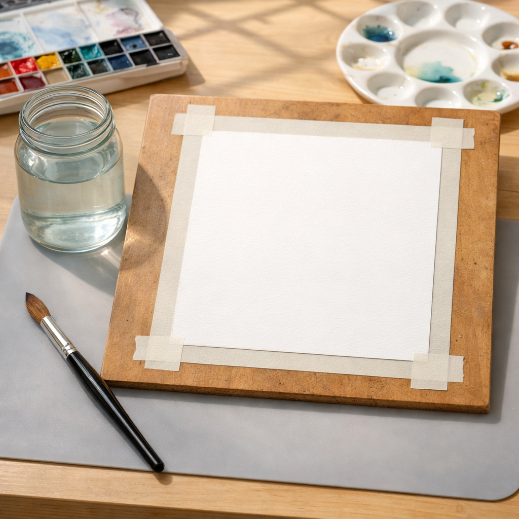 watercolor workspace setup for beginners