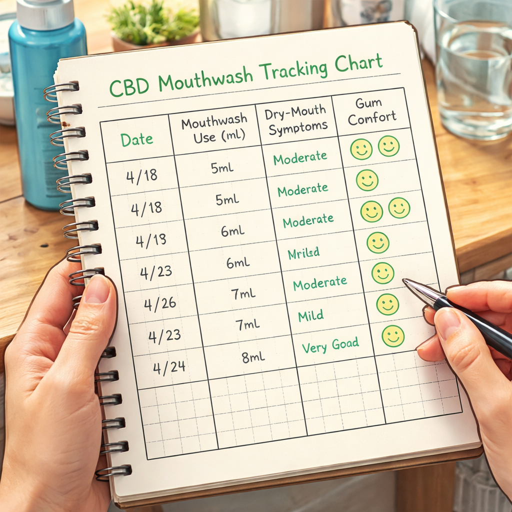 tracking chart for CBD mouthwash dosage adjustments