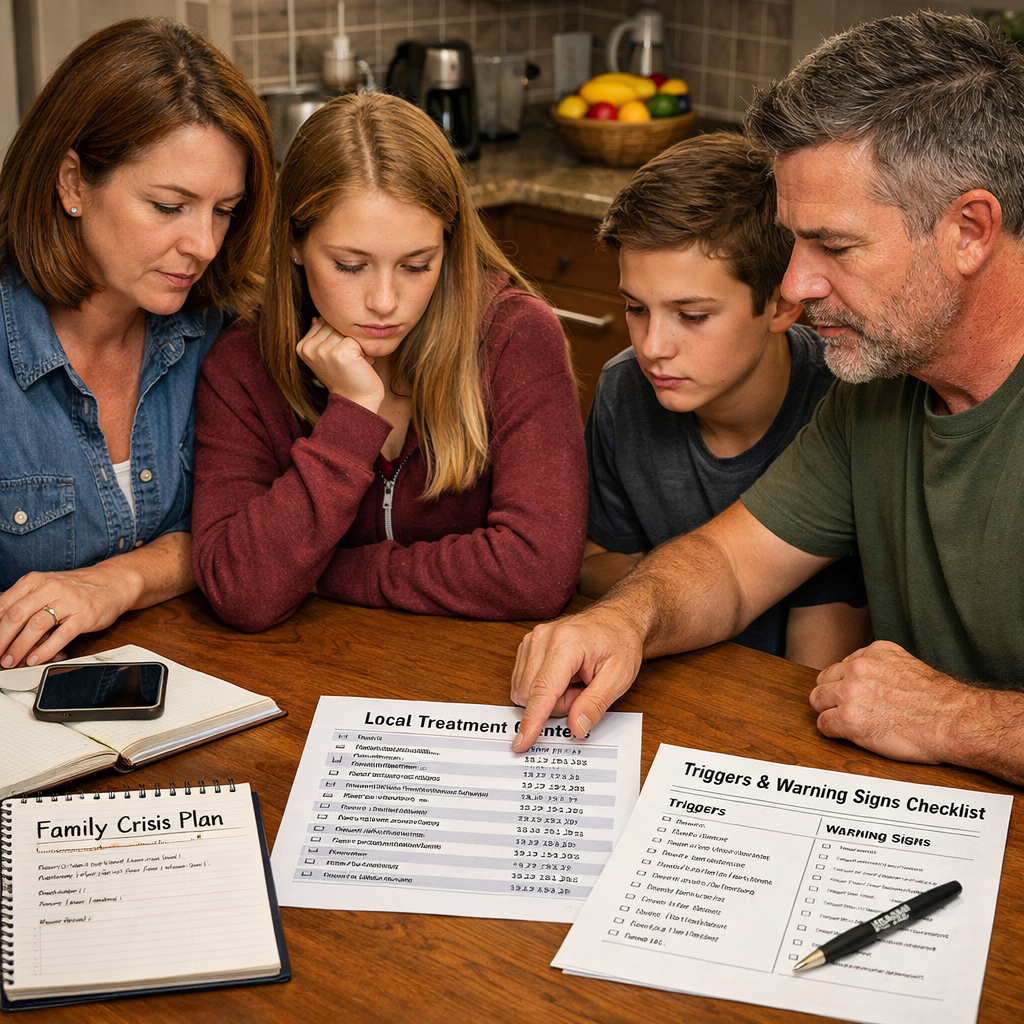 family crisis plan resources and triggers checklist