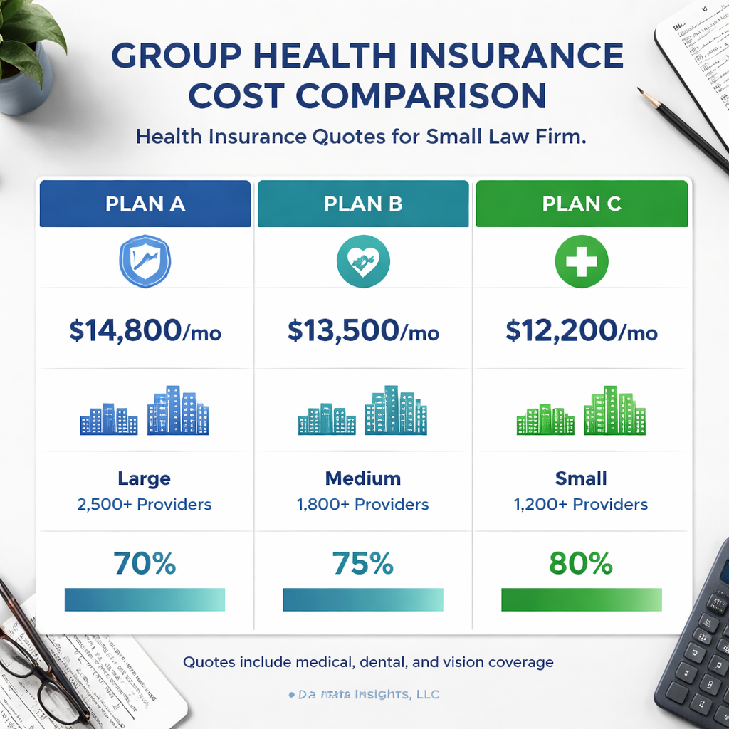 group health insurance cost comparison chart