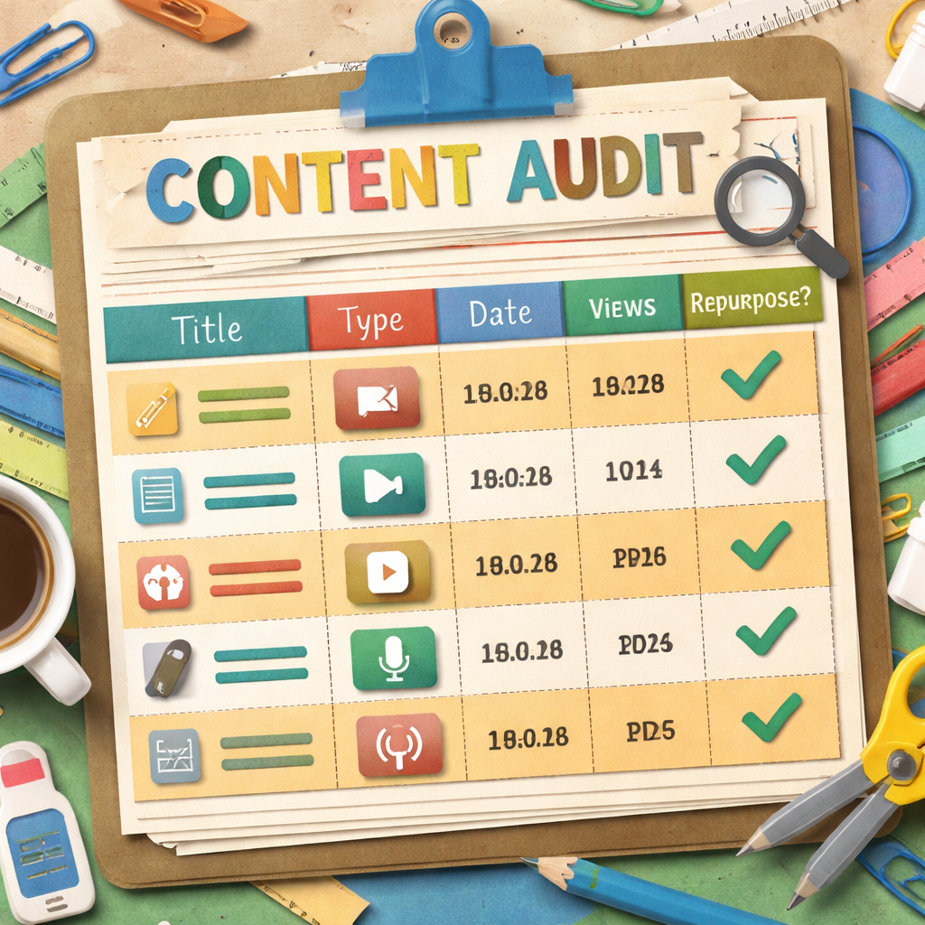 content audit spreadsheet for repurposing