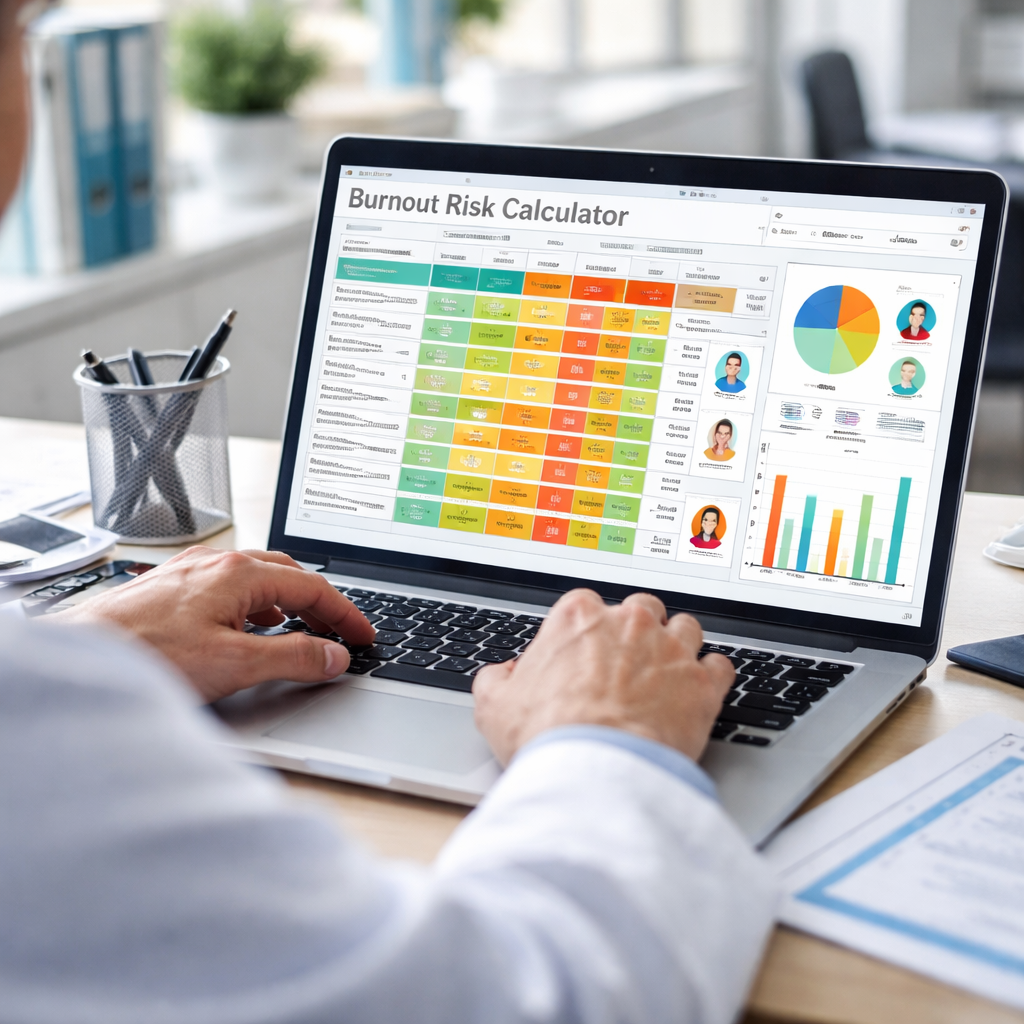 clinical burnout risk calculator data collection visual