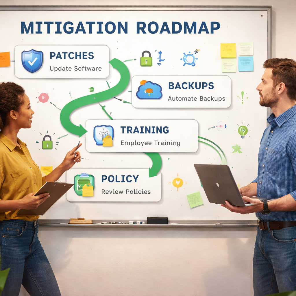 actionable mitigation plan visual for SMBs