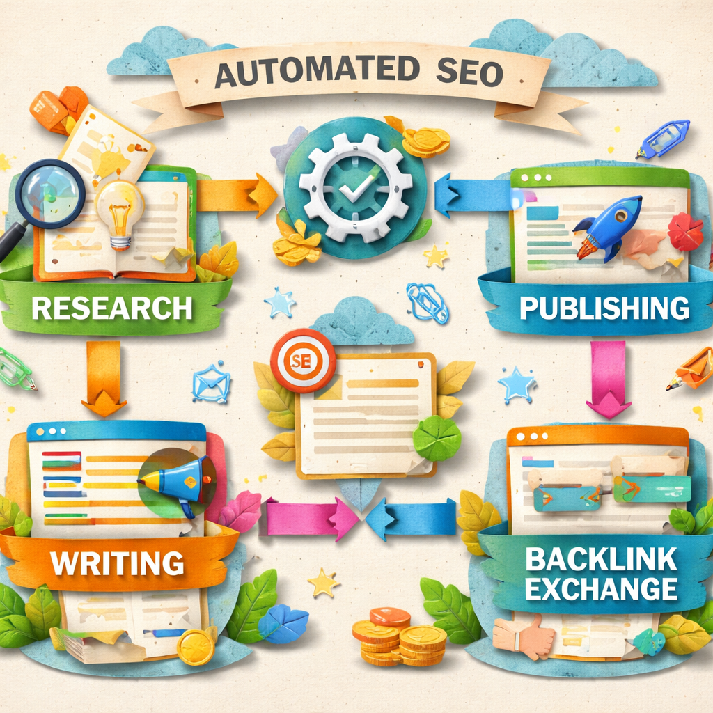 automated seo service workflow diagram