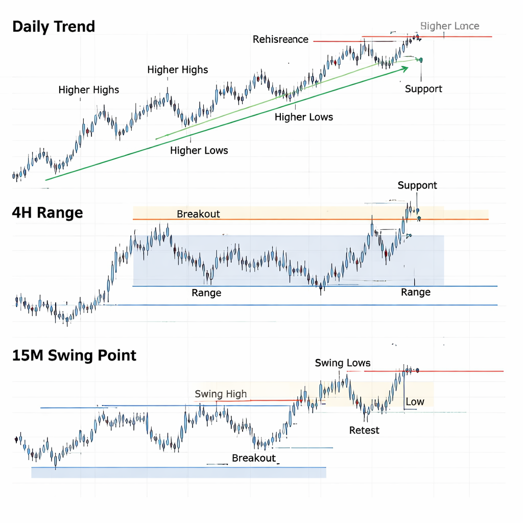forex market structure explained with layered timeframes