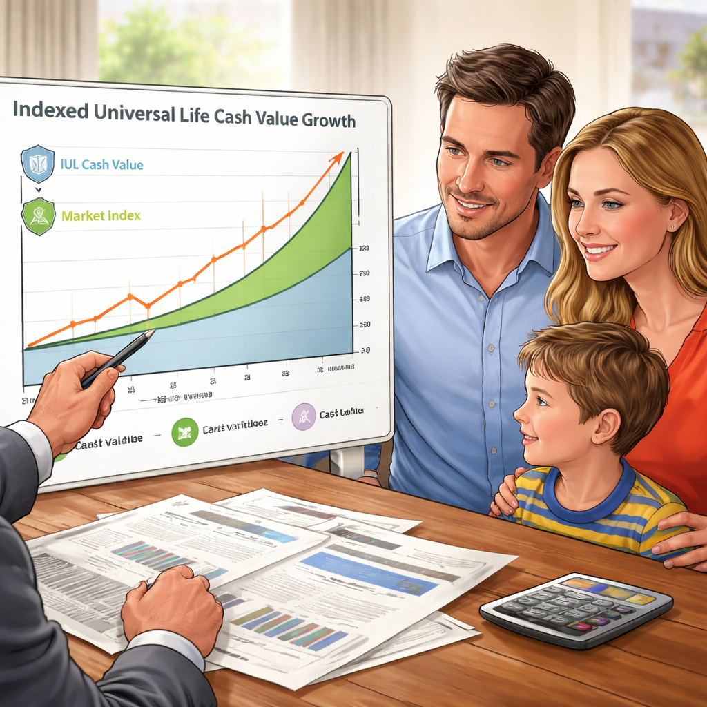 indexed universal life cash value growth diagram