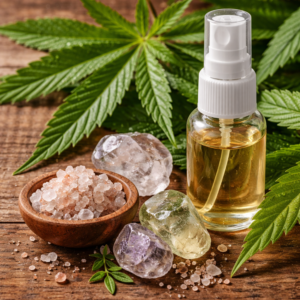 natural ingredients for a CBD oral spray.