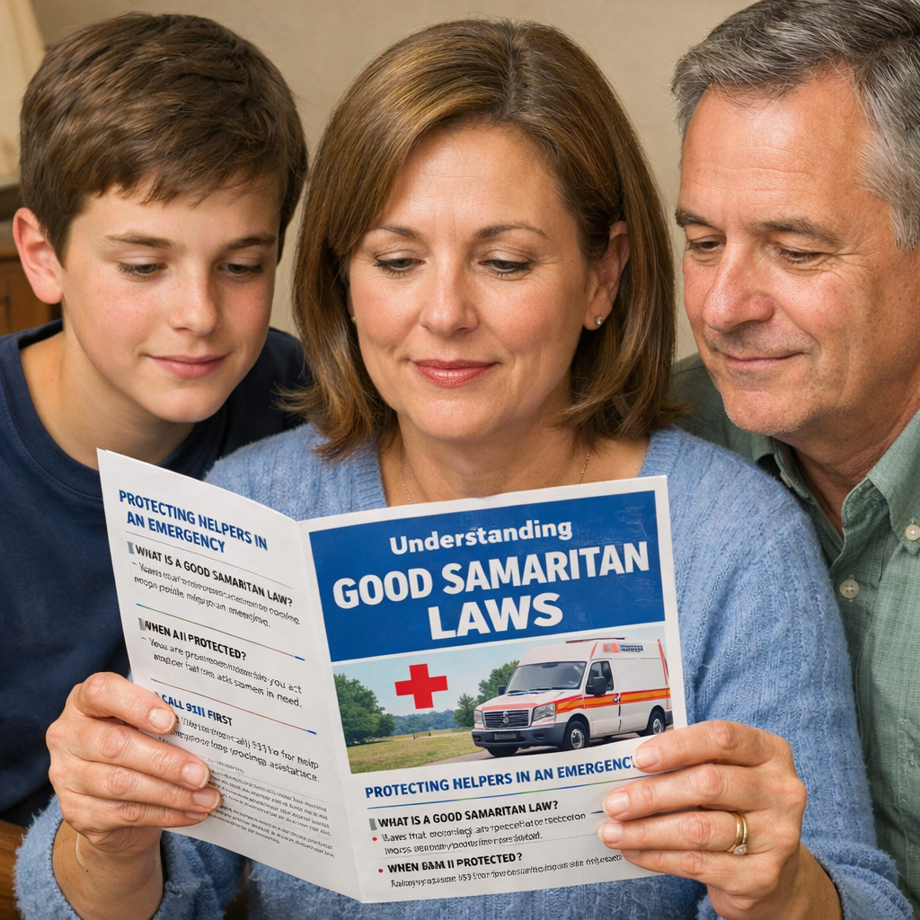 family reading Good Samaritan law guide
