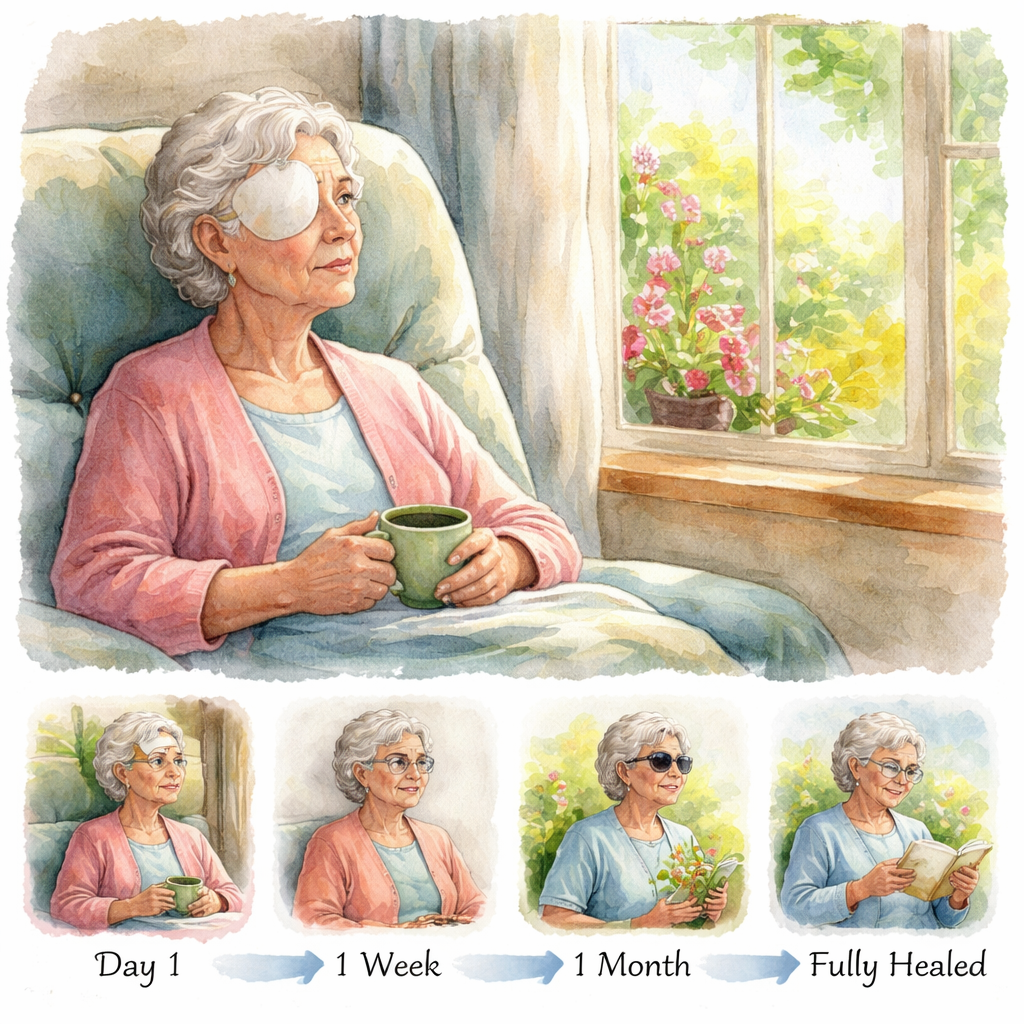 cataract surgery recovery timeline visual