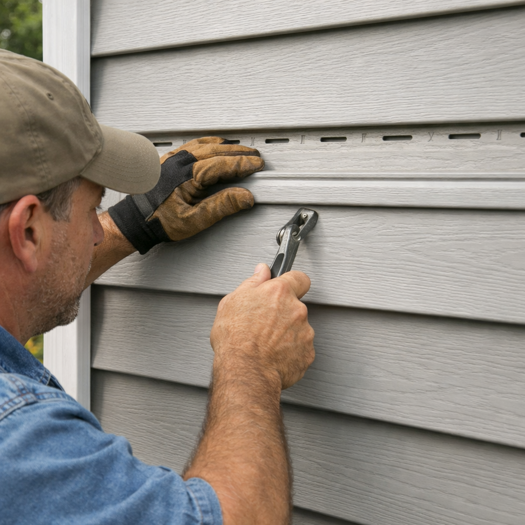 installing replacement vinyl siding panel