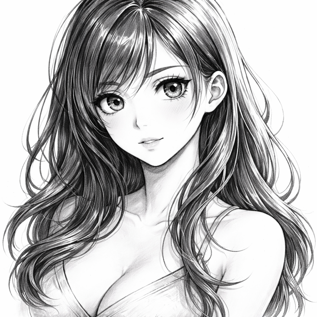 manga shading styles with pencil grades illustration.