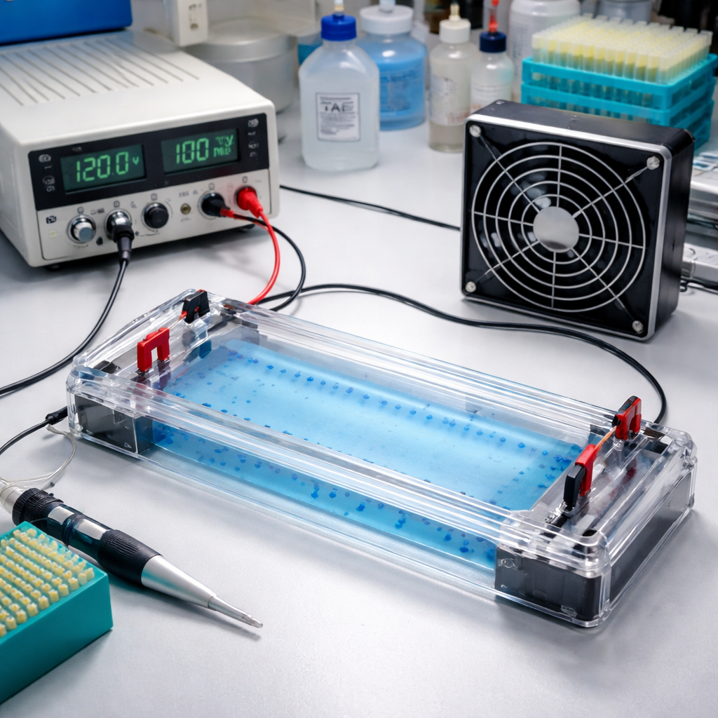 optimized long‑run gel electrophoresis setup