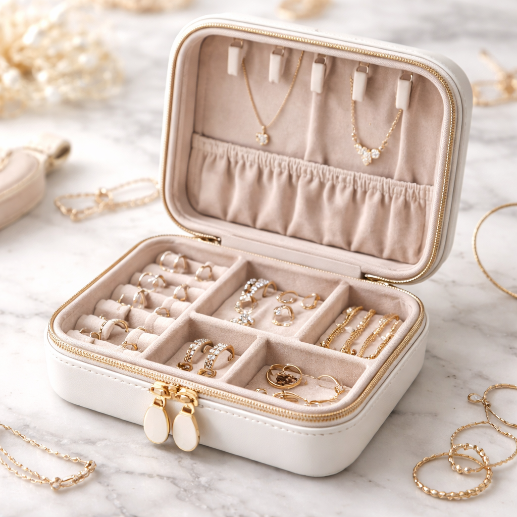 hard shell travel case for diamond veneer jewelry