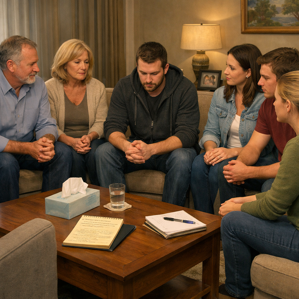 family intervention meeting scene