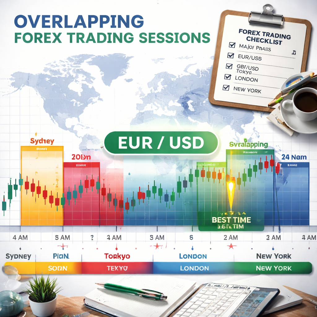 forex trading checklist template session selection illustration