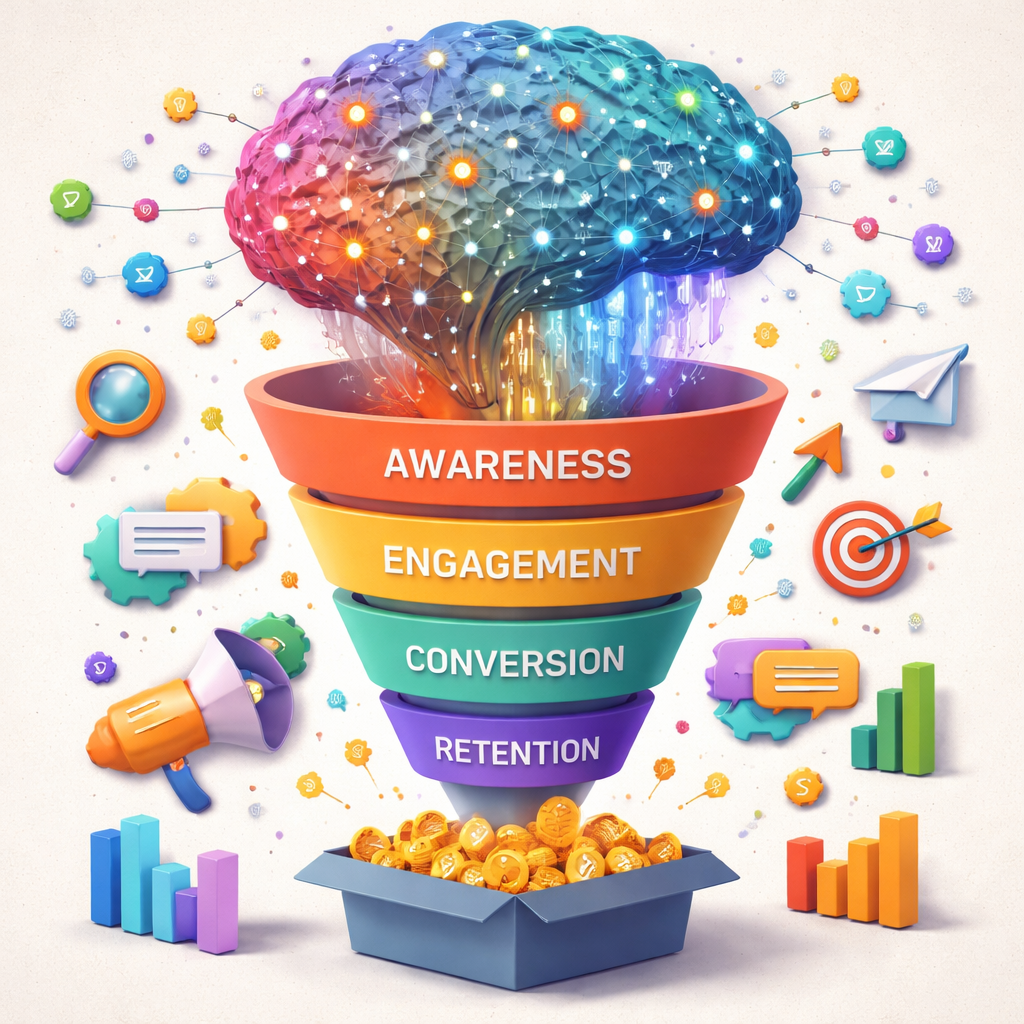 Machine learning insights improving AI marketing automation performance.