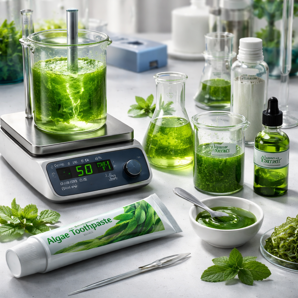 preparing algae‑infused toothpaste formulation