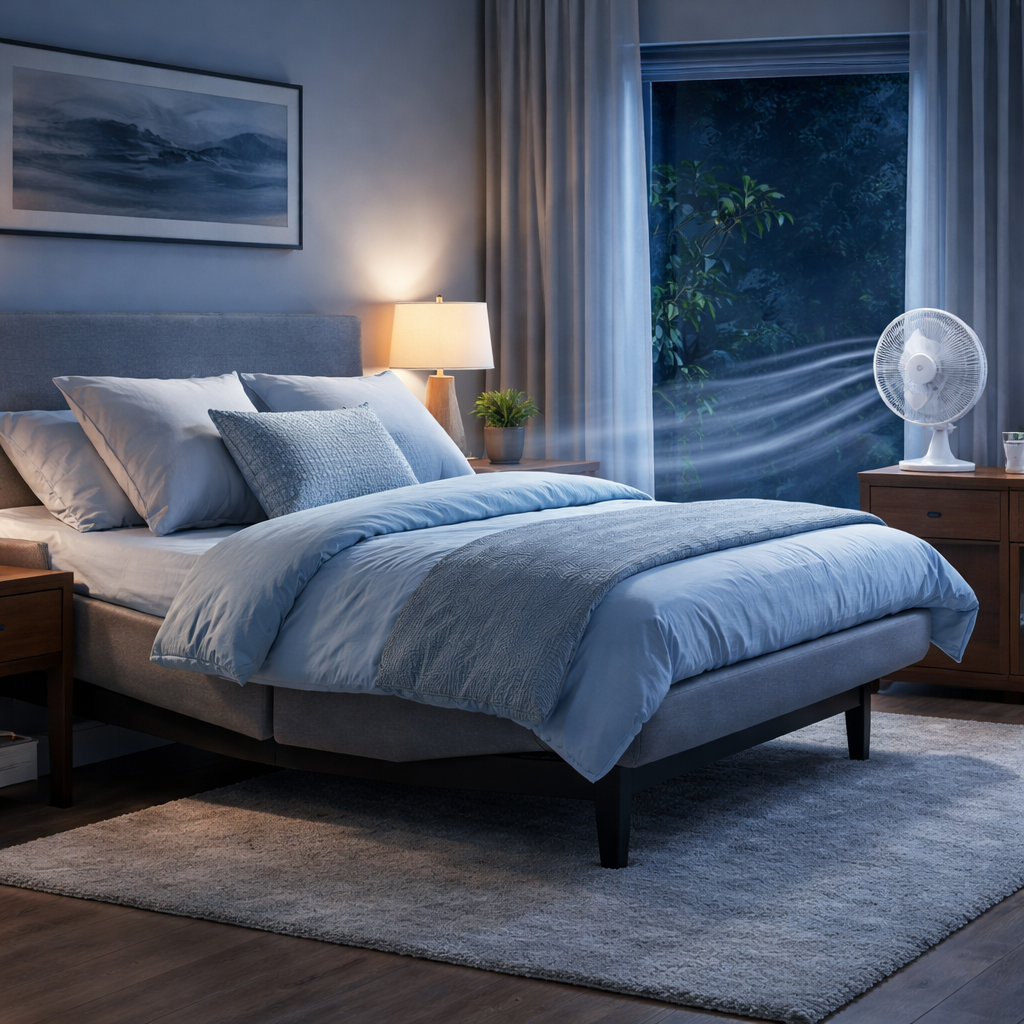 bedroom setup for night‑sweat relief