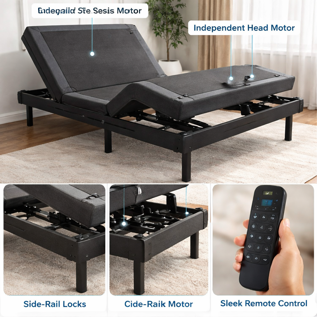 adjustable bed features for spinal stenosis support