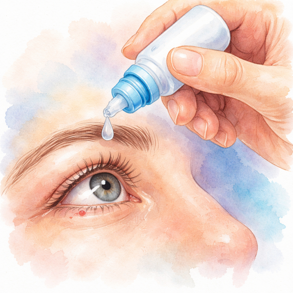 post cataract surgery eye care routine eye drop application
