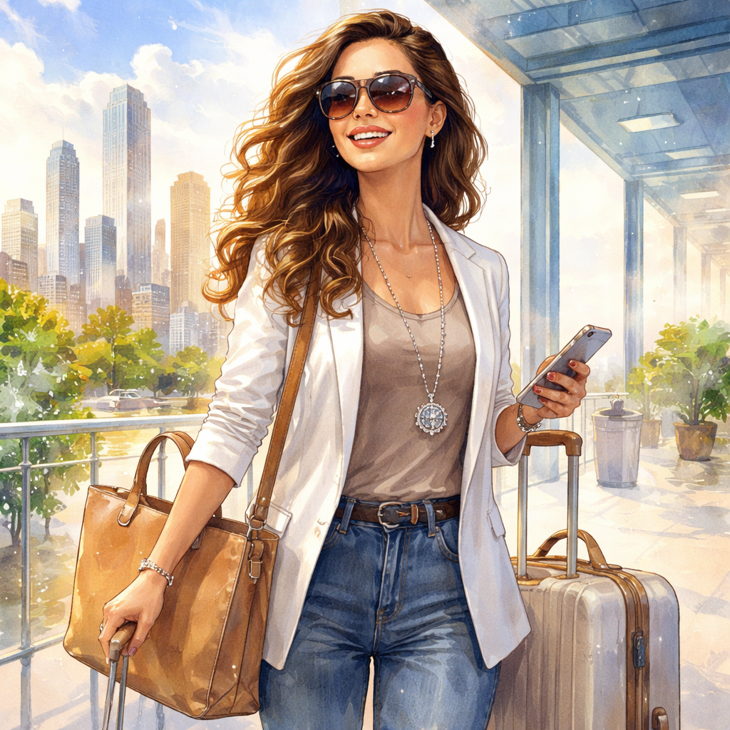diamond veneer travel necklace styling on arrival