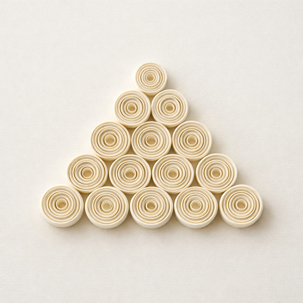 minimalist paper quilling circle design for home décor